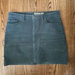 Blue corduroy mini skirt